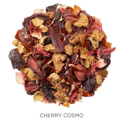 Tea Forte Cherry Cosmo Premium Organic Loose Leaf Caffeine-Free Herbal Tea Blend Canister, Makes 35-50 Cups