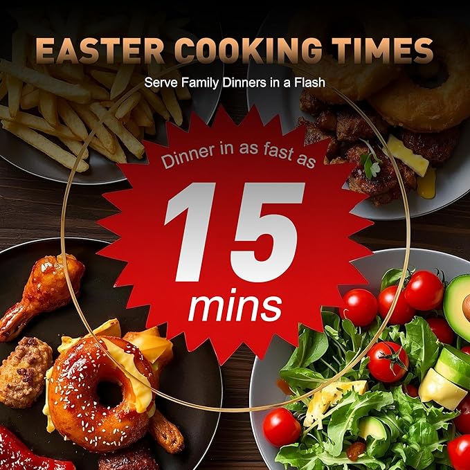 Next-Gen Non Toxic Air Fryer Stainless Steel 12-in-1 Classic Basket Premium Ceramic Coating, Metal Inner 450°F Dual Heats Even Cook, 6 QT Midsize 120V, DAYBEST Easy Clean Parts (Stainless Steel)