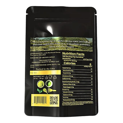 Canan Koska Ceremonial Grade Matcha Powder – Stone-Ground Green Tea from First Harvest Leaves, Perfect for Whisking, Lattes & Smoothies – No Additives – Resealable Pouch - 1.76oz (50g) - Pack Of 1