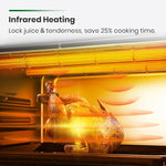 Load image into Gallery viewer, Infrared Heating Air Fryer Toaster Oven, Extra Large Countertop Convection Oven 10-in-1 Combo, 6-Slice Toast, Enamel Baking Pan Easy Clean with Recipe Book, Brushed Stainless Steel Finish