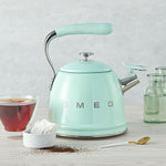 Load image into Gallery viewer, SMEG Retro Stovetop Whistling Kettle – 2.4Q (Pastel Green)