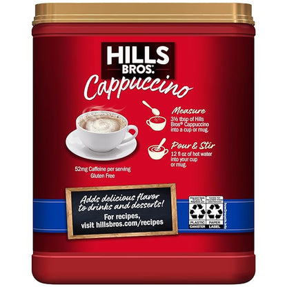 Hills Bros. Instant Cappuccino Mix, French Vanilla Cappuccino Mix, 16 oz