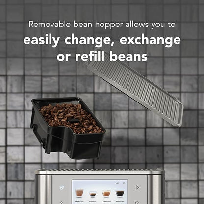 KitchenAid Fully Automatic Espresso Machine KF8 with Milk Attachment and Plant Based Milk Options, KES8558SX, Stainless Steel