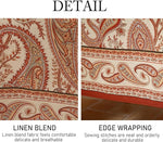 Load image into Gallery viewer, Designer French Red Tablecloth Rectangular,Fall Linen Table Cloth with Cashew Pattern,Stain Proof Decor Tablecloths for Dining Thanksgiving Kitchen Christmas,55"*79"-Chauffrey D