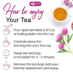 Load image into Gallery viewer, FreshDrinkUS, Premium Red Clover Herbal Tea– 75 Tea Bags – Pure – Naturally Smooth &amp; Mild Flavor – Premium Quality, Eco-Conscious Packaging. Caffeine-Free. Gluten Free. Vegan