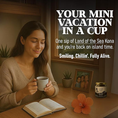 KONA COFFEE 100% - Freeze Dried Instant Coffee - Low Acid Coffee - Medium Roast Hawaiian Coffee - Crafted from Arabica Beans, 1.5oz (1 Pack)