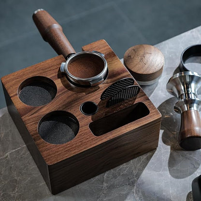 58mm Espresso Machine Accessories Kit Includes Coffee Tamper, Distribution Tool, Tamping Box, Puck Screen, Portafilter Funnel for Perfect Espresso Shots