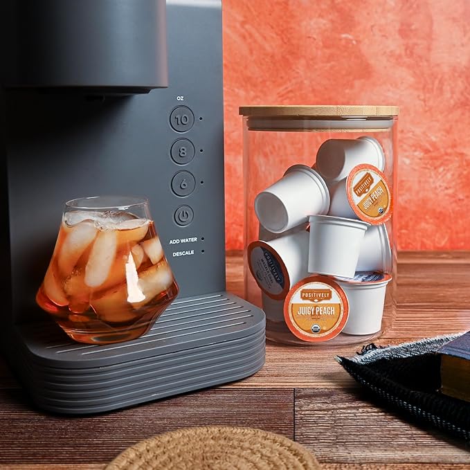 Organic Positively Tea Company, Juicy Peach Black Tea, K-Cup Compatible, 96 Pods