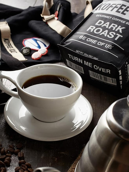 Koffee Kult Dark Roast Whole Bean Coffee - Small Batch 100% Arabica Gourmet Blend, Smooth and Well Balanced Artisan Roasted in 32oz Resealable Package