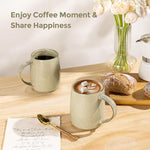 Load image into Gallery viewer, GBHOME Large Coffee Mugs Set of 6, 18oz Handmade Ceramic Coffee Mugs Set with Gradient color for Latte/Tea/Beer/Hot Cocoa, Dishwasher &amp; Microwave Safe, Khaki