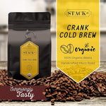 Load image into Gallery viewer, Organic Cold Brew Coffee Coarse Ground 1 LB - CRANK High Voltage Caffeine Dark Roast, Coarse Grind – By Stack Street