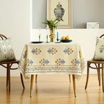 Load image into Gallery viewer, Designer French Pale Yellow Table Cloth for Rectangle Table,Linen Floral Tablecloth,Wrinkle Resistant Decor Tablecloths for Dining Thanksgiving Banquet Kitchen,55"*79"-Estevan A