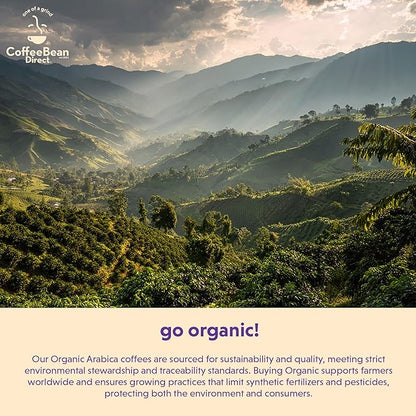 Coffee Bean Direct Organic Fair Trade Espresso, Whole Bean Coffee, Dark Roast, 5 Pound Bag (Pack of 1)