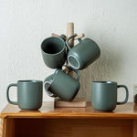 Load image into Gallery viewer, AmorArc 14oz Coffee Mugs Set of 6, Ceramic Coffee Mugs with Large Handle &amp; Wavy Rim for Latte/Hot Cocoa/Tea, Stylish Coffee Mugs for Men Women. Oven,Dishwasher&amp;Microwave Safe, Reactive Glaze