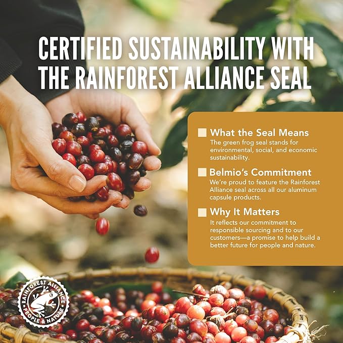 Belmio Madame Crème Brûlée Espresso Coffee Pods – Medium Roast – Creamy & Sweet - Nespresso Original Line Compatible – 10 Count (Pack of 10)