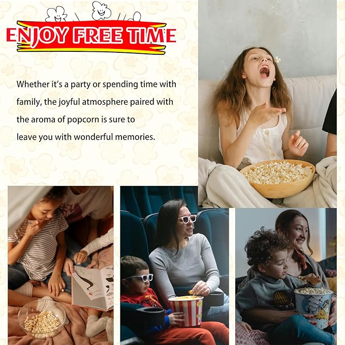 Vintage Popcorn Machine, 12oz Popper Stainless-Steel Kettle & Warming Light, Makes Up to 60 Cups, Ideal for Family Gatherings, Movie Theaters & Amusement Parks, Black