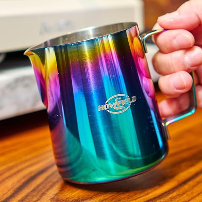 Stainless Steel Milk Frothing Pitcher - Milk Frothing Jug for Cappuccino, Barista Milk Frothing Pitcher Parent (coloured, 20OZ)