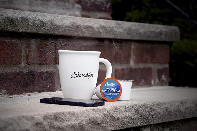 Brooklyn Beans Coffee Pods, Vanilla Skyline Decaf - Compatible with Keurig K Cup Brewers Including 2.0 Machines, 40 Count, Smooth and Creamy Vanilla Flavor