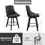 Swivel Bar Stools with Backs, 24