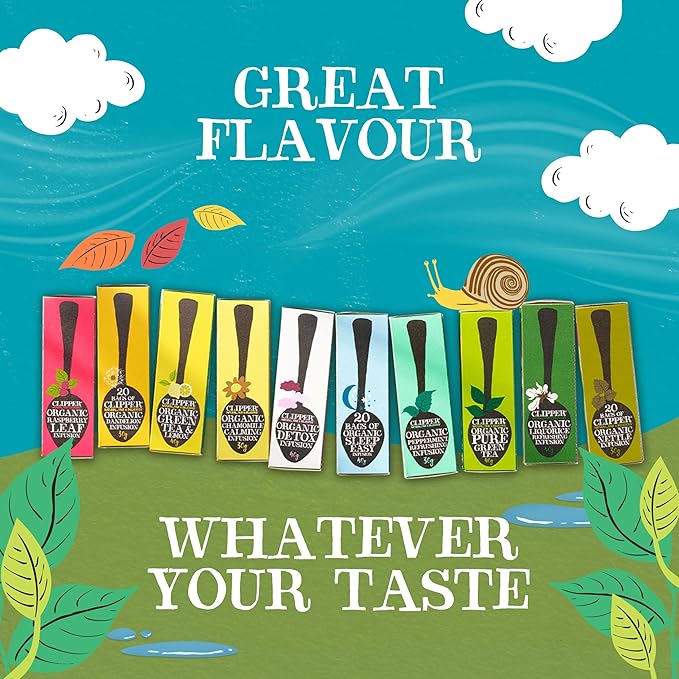 Clipper Tea, Orange & Turmeric, Organic Tea with Licorice Root, Orange Peel and Hibiscus, Plant Based Herbal Tea, Caffeine Free British Tea, 1 Pack, 20 Unbleached Tea Bags