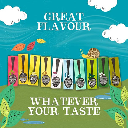 Clipper Tea, Orange & Turmeric, Organic Tea with Licorice Root, Orange Peel and Hibiscus, Plant Based Herbal Tea, Caffeine Free British Tea, 6 Pack, 120 Unbleached Tea Bags