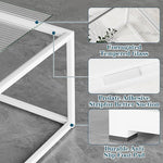 Load image into Gallery viewer, Glass Coffee Table Square Coffee Table for Small Space,Modern Minimalist Center Table for Living Room Home Office,Tempered Glass-top with Sturdy Metal Frame,Easy Assembly,27 x 27In, White