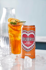 Load image into Gallery viewer, Rubro Rooibos Tea 6-Pack, Peach Iced Tea, Naturally Caffeine-Free, South African Iced Tea, Still, 6 x 300ml Cans