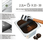 Load image into Gallery viewer, TECHSHARE Stainless Steel Knock Box, Square Espresso Knock Box, Large Capacity Coffee Knock Box, Easy to Clean Espresso Accessories for Home, Kitchen, Cafe, and More
