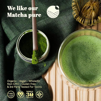 Midori Spring Organic Ceremonial Grade Matcha - Gold 1st Harvest Blend, Japanese Stone Ground Green Tea Powder, Radiation, Gluten Free, Vegan (Organic Gold)
