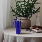 Load image into Gallery viewer, 30oz Tumbler with Handle, Insulated Leak Proof Coffee Travel Mug with Straw Lid Double Wall Stainless Steel Vacuum Tumblers Metal Cup Keep Hot and Iced Drink for Gym, Office, Camping, Blue 1 Pack