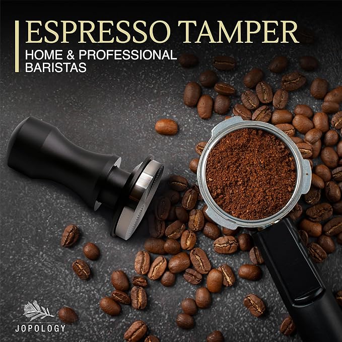 58.5mm Calibrated Espresso Tamper - Stainless Steel Coffee Tamper Set with Mat - Double Spring Loaded Tamper Tool - Tamper for Espresso Machine-Espresso Tamper For Barista Home/Professional