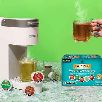 Twinings K-Cup Pods Variety Pack, Includes English Breakfast, Earl Grey, Chai, Green, and Peppermint for Keurig and Single Cup Brewers, 10 Count (Pack of 1), Enjoy Hot or Iced