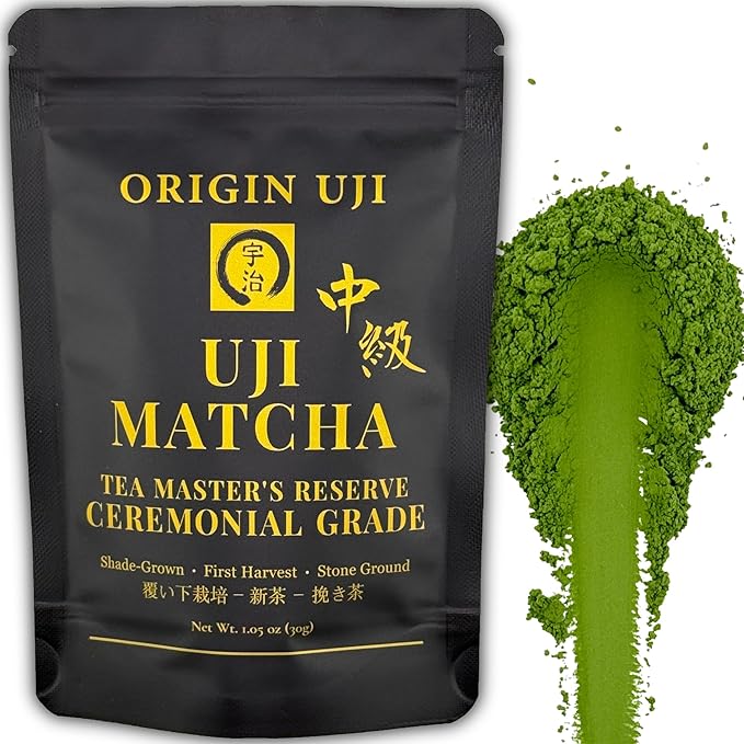 Origin Uji Tea Masters Reserve Matcha Ceremonial Grade Matcha, First Harvest, Stone-Ground from Uji, Kyoto, Japan - Level 10 Tea Master Blend