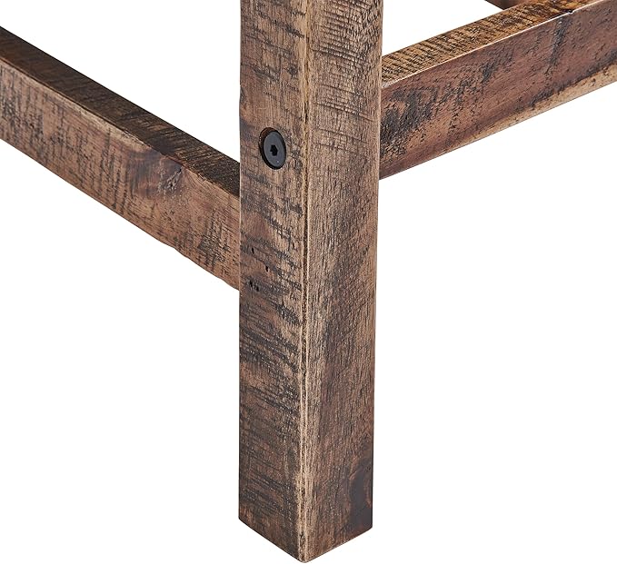 Alaterre Furniture Durango 20-Inch Tall Industrial Wood Dining Stool - Table or Extra Seat - Unique Rustic Industrial Style and Comfort - Farmhouse, Solid Wood Furniture