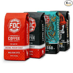 Load image into Gallery viewer, Fire Department Coffee - Gives Back to Firefighters - Rescue Variety Pack - Whole Bean Coffee - Medium, Dark, Shellback Espresso, &amp; Skull Crushing Espresso Beans - Veteran Owned (12oz, Pack of 4)