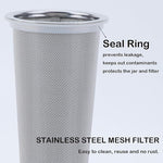 Load image into Gallery viewer, Fermus Set of 2 Cold Brew Coffee Maker, 64oz / 2Quart Glass Pitcher with Stainless Steel Filter and Pour Spout Handle Lid, Mason Jar for Making Cold Coffee, Fruit Drinks, Sun Tea (2)