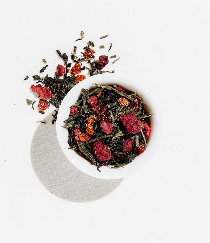 Art of Tea | Organic Green Pomegranate Green Tea 2.5oz | Artisan Loose Leaf Tea Tin