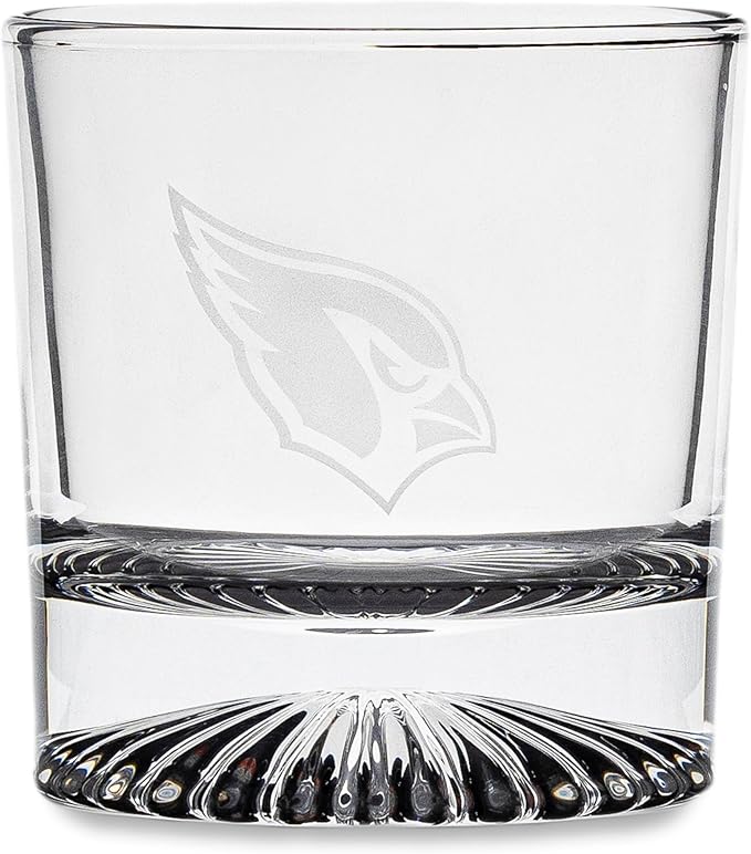 The Memory Company Officially Licensed NFL Wood Boxed Drinkware Set - 2 Premium Rocks Glasses with Laser-Etched Team Logo & Reusable Cooling Cubes, Whiskey & Cocktail Gift Set for Football Fans