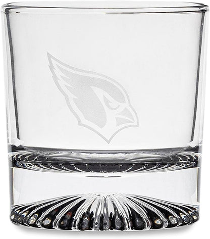 The Memory Company Officially Licensed NFL Wood Boxed Drinkware Set - 2 Premium Rocks Glasses with Laser-Etched Team Logo & Reusable Cooling Cubes, Whiskey & Cocktail Gift Set for Football Fans