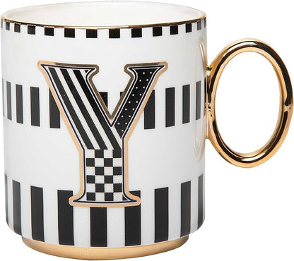 MACKENZIE-CHILDS My Mug, Decorative Ceramic Coffee Mug with Handle, Y