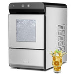 Load image into Gallery viewer, Gevi V2.0 Countertop Gemi Nugget Ice Maker | Self-Cleaning Pellet Ice Machine | Stainless Steel Housing |16.7''H Fits Perfectly Under Wall Cabinet | Silver with Viewing Window