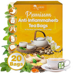 Load image into Gallery viewer, 20 Tea Bags - Anti-Inflammaherb Loose Leaf Tea, 100% Natural from Ginger, Turmeric, Peppermint, Black Pepper, Cinnamon. No Sugar, No Caffeine, No Gluten, Vegan