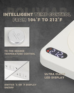 Load image into Gallery viewer, POLIVIAR Electric Gooseneck Kettle, 1350W Electric Tea Kettle Wood Pattern Handle, 34oz Pour Over Electric Kettle for Coffee &amp; Tea, 18/8 Stainless Steel Inner, Temperature Control &amp; Rapid Heating