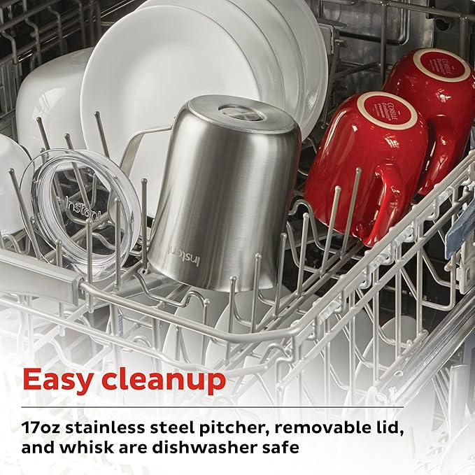 Instant Pot Instant MagicFroth 9-in-1 Electric Milk Steamer and Frother, 17oz Stainless Steel Pitcher, Hot and Cold Foam Maker and Milk Warmer for Lattes, Cappuccinos, Macchiato