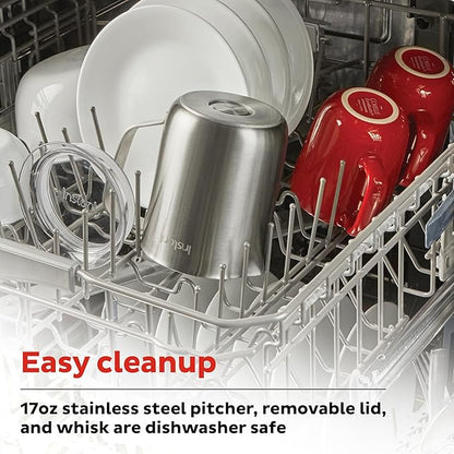 Instant Pot Instant MagicFroth 9-in-1 Electric Milk Steamer and Frother, 17oz Stainless Steel Pitcher, Hot and Cold Foam Maker and Milk Warmer for Lattes, Cappuccinos, Macchiato