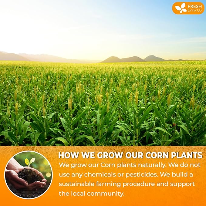 FreshDrinkUS, Dried Corn Silk 20oz | Premium Whole Corn Silk for Tea & Herbal Infusions | Naturally Air-Dried, Non-GMO, Caffeine-Free | Perfect for Daily Herbal Tea, DIY Blends & Natural Brewing