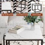 Load image into Gallery viewer, VILAWLENCE Coffee Table Set of 2, Modern Black Wooden Side Table, Metal Frame Square End Table, Center Tables,Nesting Coffee Table for Living Room,Bedroom and Small Spaces