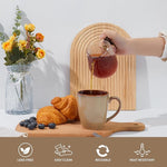 Load image into Gallery viewer, Coffee Mug 16 oz, Ceramic Coffee Mugs Set of 4, Reactive Glaze Mug for Latte/Tea/Cappuccino, Large Stackable Mug Set for Men, Women, Dad, Mom, Dishwasher &amp; Microwave Safe, Brown Yellow