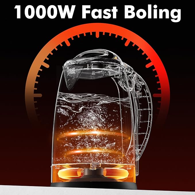 DEZIN Electric Kettle Upgraded, BPA Free 2L Stainless Steel Tea Kettle, Fast Boil Water Warmer with Auto Shut Off and Boil Dry Protection Tech for Coffee, Tea, Beverages