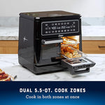 Load image into Gallery viewer, Oster 11-Quart Dual Air Fryer Oven with 2 Cooking Zones, Large Capacity Air Fryer with 6 Cooking Functions &amp; 2 Baskets